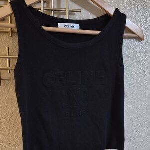 Celine Black Crop Top